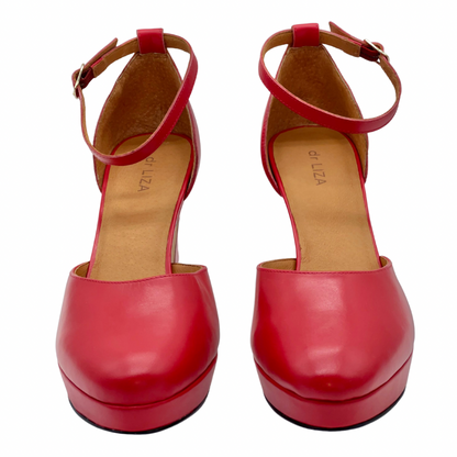 dr LIZA closed toe sandal - APPLE RED