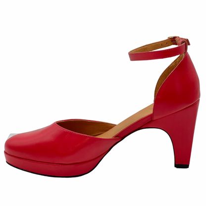 dr LIZA closed toe sandal - APPLE RED