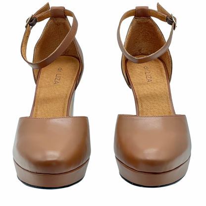 dr LIZA closed toe sandal - CARAMELO