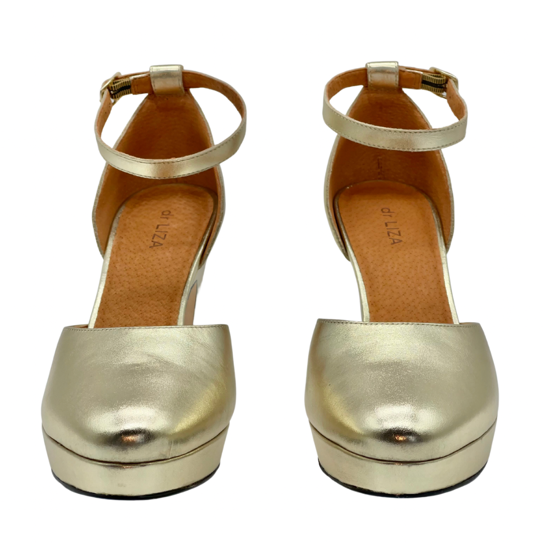 dr LIZA closed toe sandal - GOLD